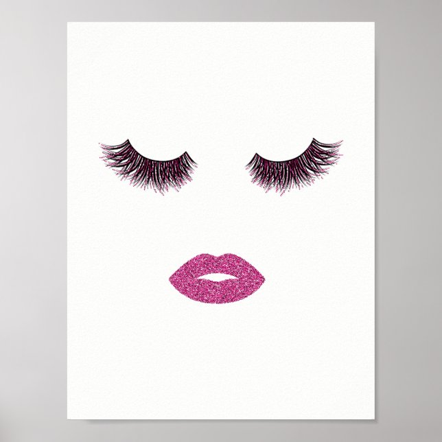 Makeup glitter effect poster (Front)