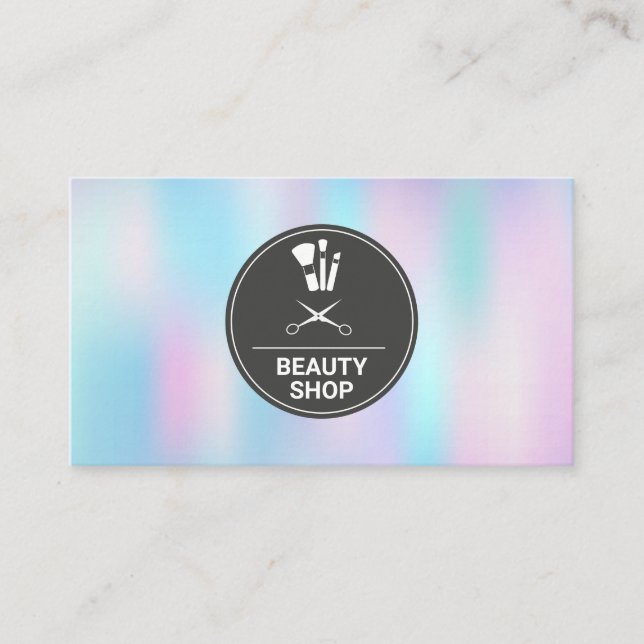 Makeup Hair Kit | Colourful Pastel Blend Business Card (Front)