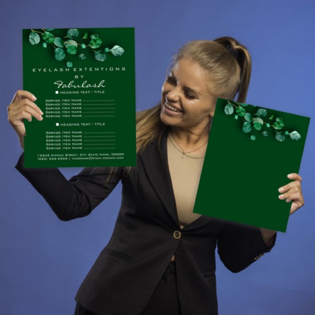 Makeup Hair Salon  Woodland Eucalyptus Organic Flyer (Makeup Hair Salon Woodland Eucalyptus Organic Flyer)