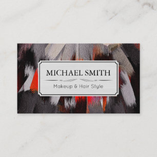 Makeup Hair Style Modern Abstract Art #12 Business Card