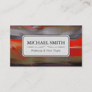 Makeup Hair Style Modern Abstract Art #24 Business Card