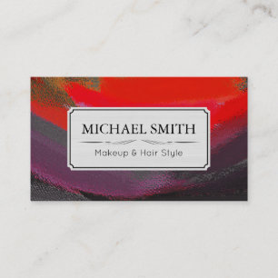 Makeup Hair Style Modern Abstract Art #2 Business Card