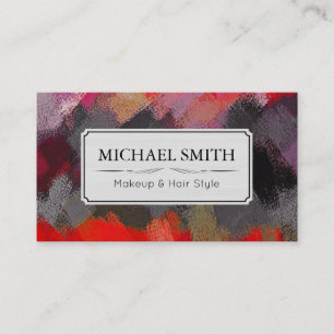 Makeup Hair Style Modern Abstract Art #4 Business Card