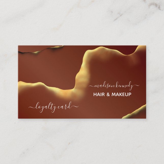 Makeup Hair Stylist Abstract Professional New Tech Business Card (Front)