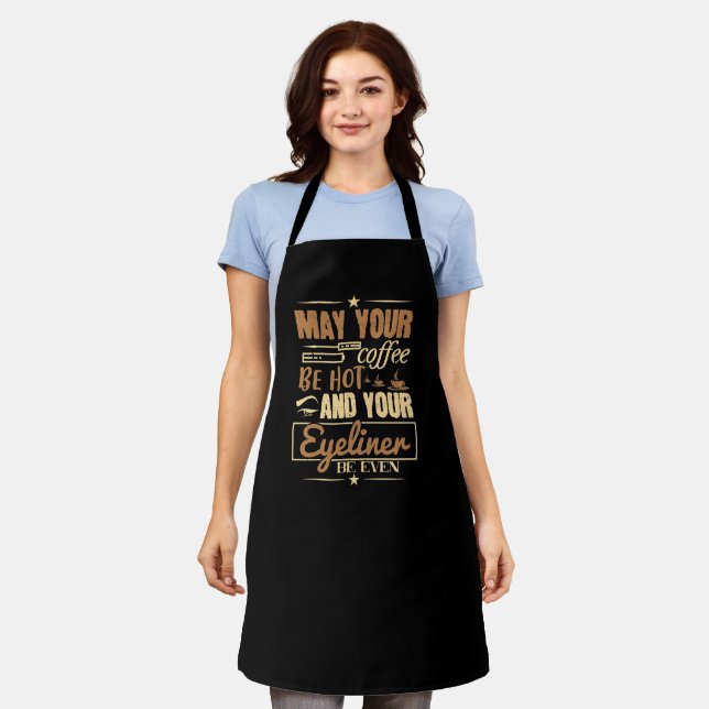 Makeup - Hot Coffee And Even Eyeliner Apron (Worn)