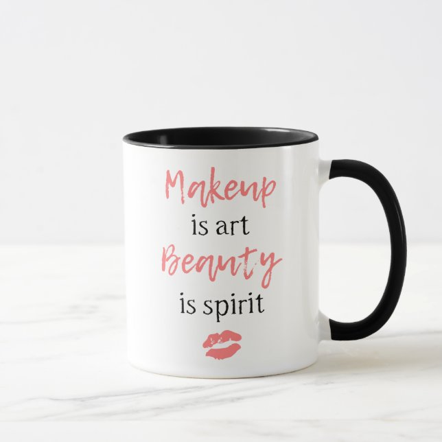 Makeup is art Beauty is spirit Mug (Right)
