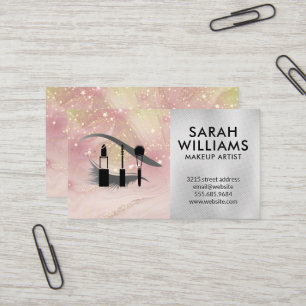 Makeup Kit Eye Lashes Gold Star Dust Business Card