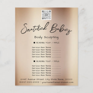 Makeup Lashes Beauty Hair Salon QR LOGO Modern Flyer