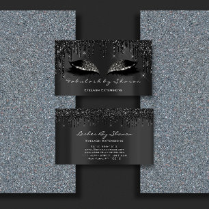 Makeup lashes Eyelash Black Drips Professional Business Card
