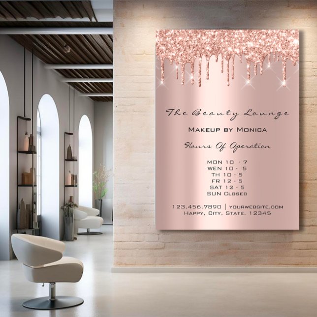Makeup Lashes Opening Hours Salon Drip Spark Price Poster (Makeup Lashes Opening Hours Salon Drip Spark Price Poster)