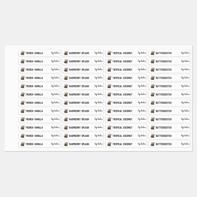 Makeup Logo Lip gloss Balm Mascara Product (Sheet)