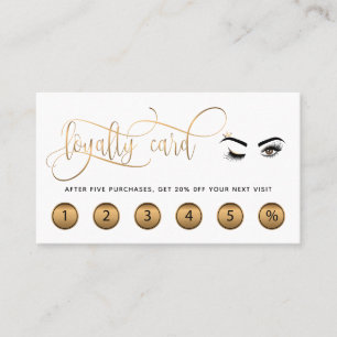 Makeup loyalty card wink eye lashes lash extension