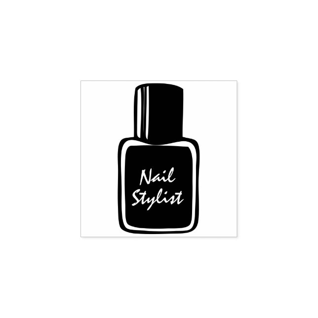 Makeup Nail Polish Bottle Rubber Stamp (Imprint)