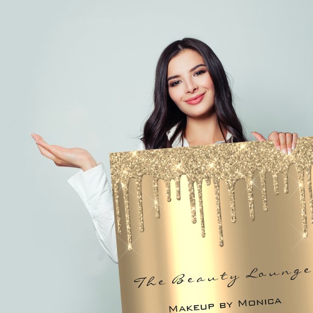 Makeup Opening Hours Gold Salon Drips Spark Prices Poster (Makeup Opening Hours Gold Salon Drips Spark Prices Poster )