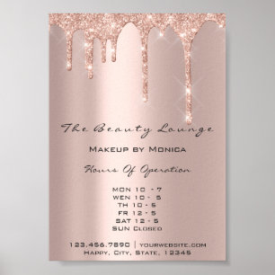 Makeup Opening Hours Rose Salon Drips Spark Prices Poster