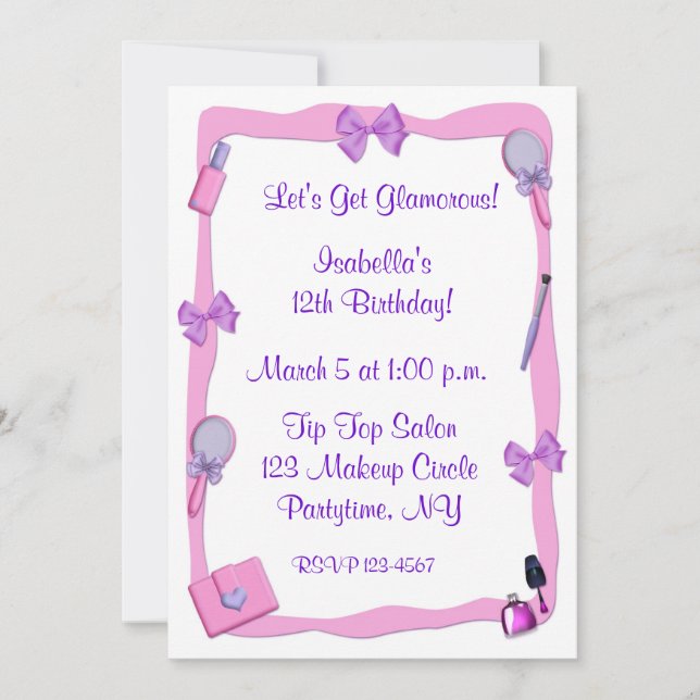 Makeup Party Invitation (Front)