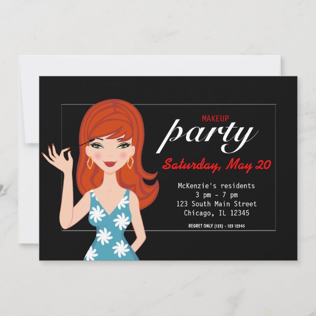 Makeup party invitation (Front)