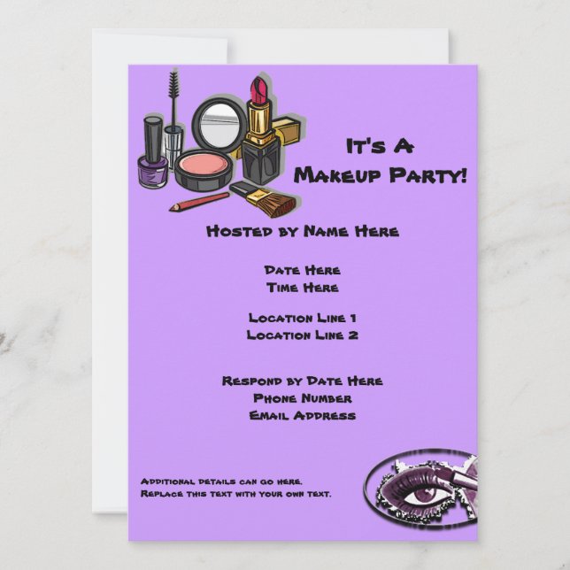 Makeup Party Invitations (Front)