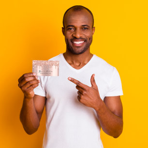 Makeup Pink Drips Sparky Waxing Appointment Card