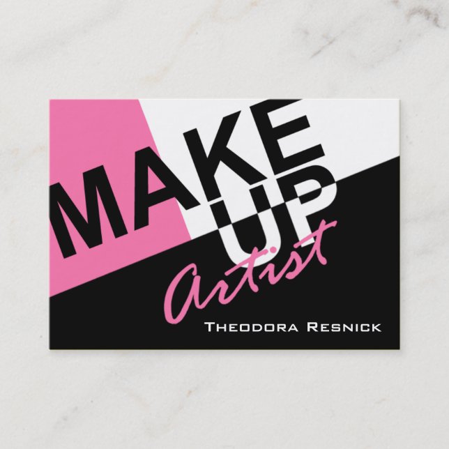 Makeup Pro III Cosmetics Artist chubby Business Card (Front)