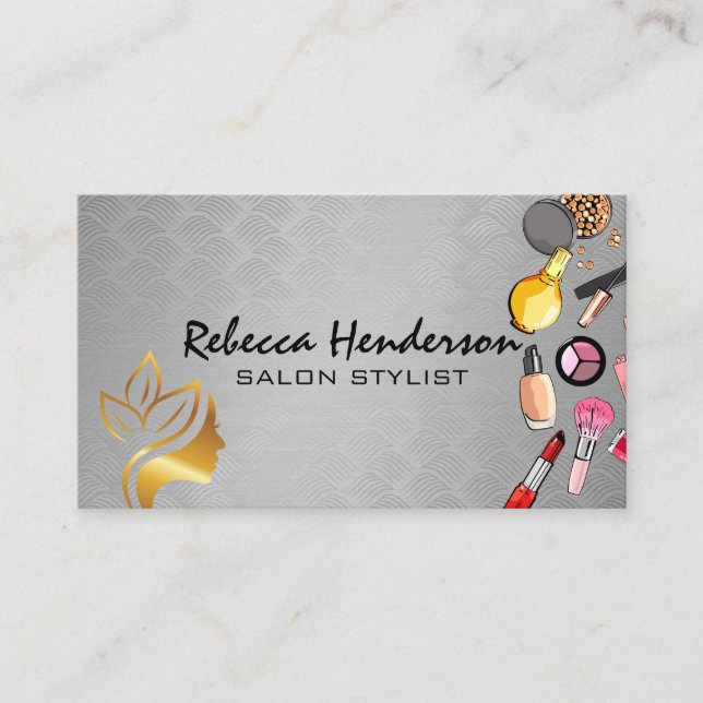 Makeup Products | Beauty and Hair Business Card (Front)