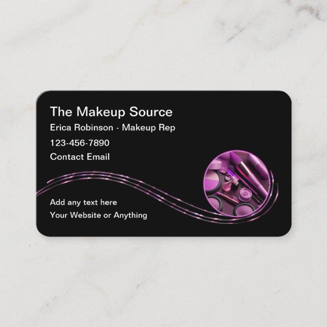 Makeup Representative Sales Agent Business Card (Front)