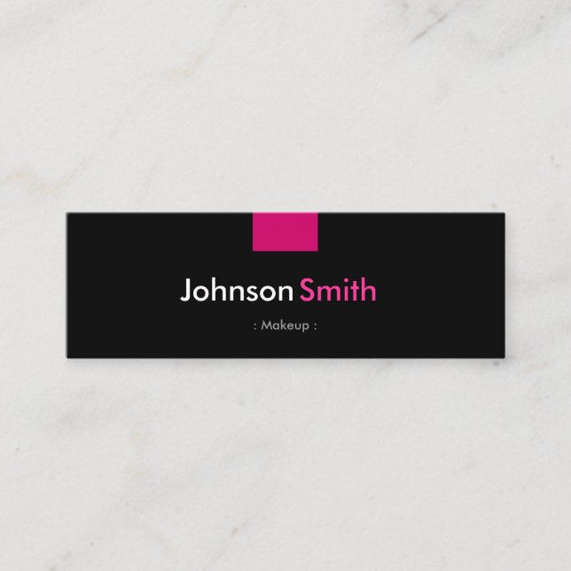 Makeup - Rose Pink Compact Mini Business Card (Front)