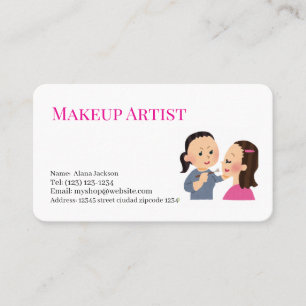 makeup services editable business card