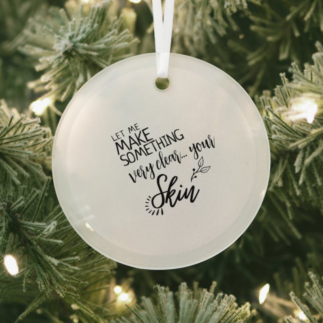 Makeup Skincare consultant gift aesthetician artis Glass Tree Decoration (Insitu)