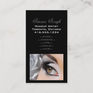 Makeup Smokey Eye Grey Business Card