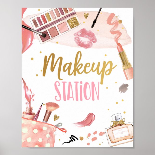 Makeup Station Spa Party Girl Glamour Birthday Pos Poster (Front)