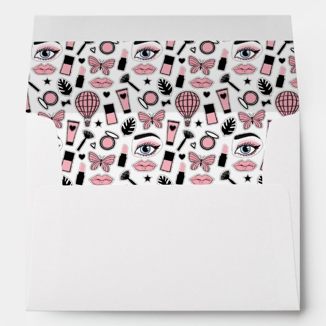 Makeup Sticker Pattern Envelope (Back (Bottom))