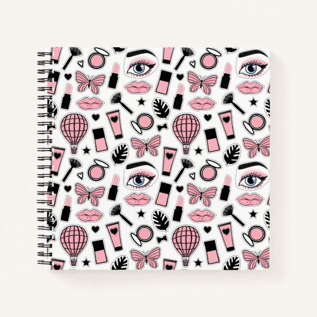 Makeup Sticker Pattern Notebook (Front)