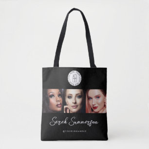 Makeup Studio Black White Logo 3 Photo Tote Bag