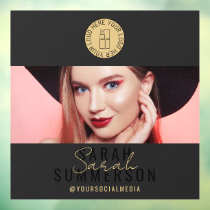 Makeup Studio Logo Black Gold Social Media