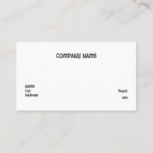 MAKEUP TEMPLATE BUSINESS CARD (Front)