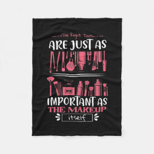 Makeup - The Right Tools For Makeup Fleece Blanket