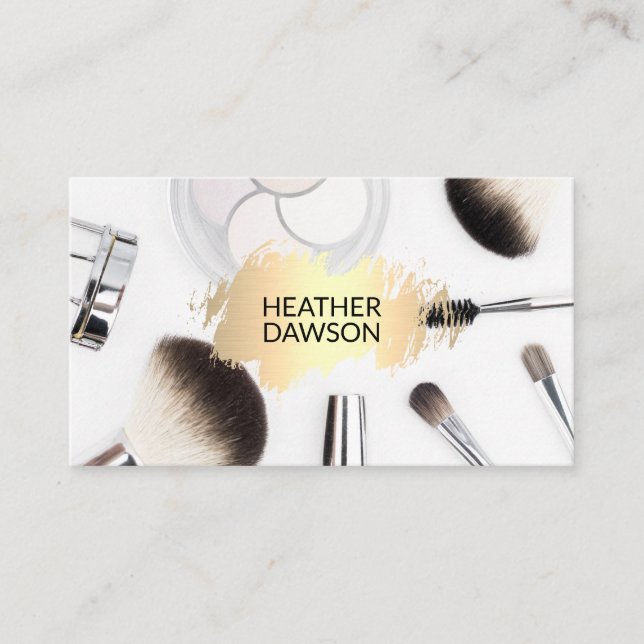 Makeup Tools | Makeup Stylist Business Card (Front)