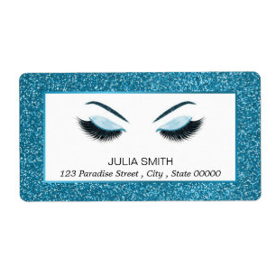 Makeup with glitter effect