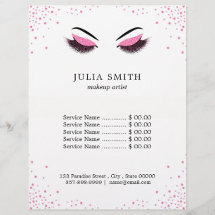 Makeup with glitter effect flyer