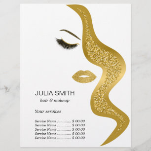 Makeup with glitter effect flyer