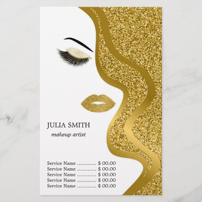 Makeup with glitter effect flyer (Front)
