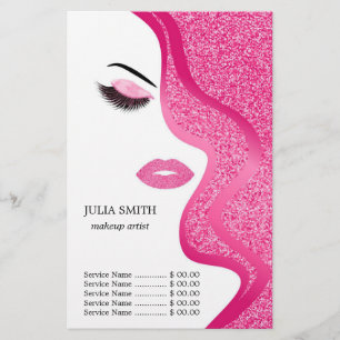 Makeup with glitter effect flyer