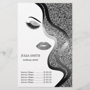 Makeup with glitter effect flyer