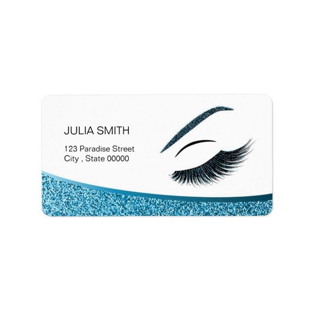 Makeup with glitter effect label (Front)