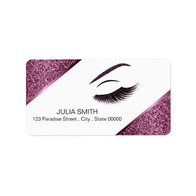 Makeup with glitter effect label (Front)
