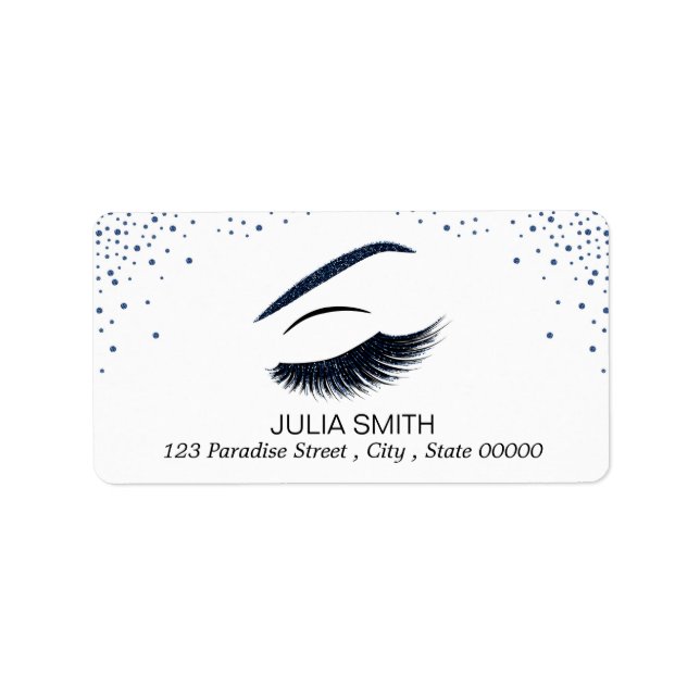 Makeup with glitter effect label (Front)