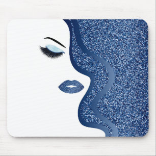 Makeup with glitter effect mouse pad