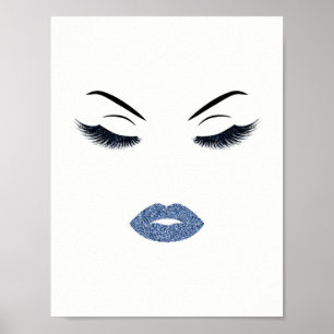Makeup with glitter effect poster