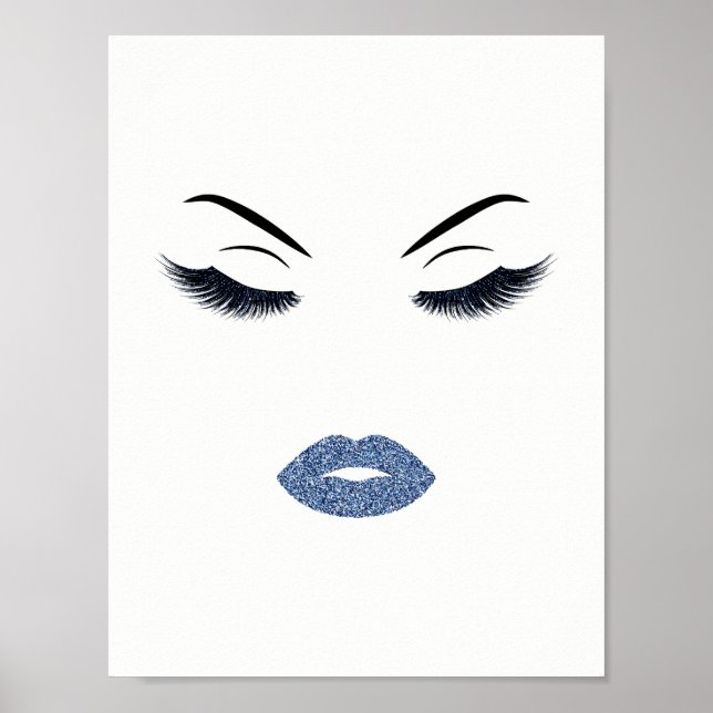 Makeup with glitter effect poster (Front)